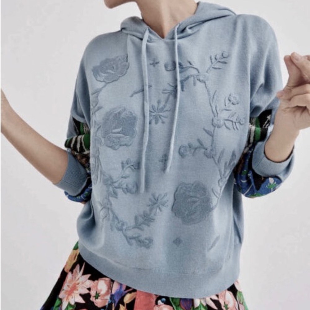 Desigual Embroidered Hoodie Pullover